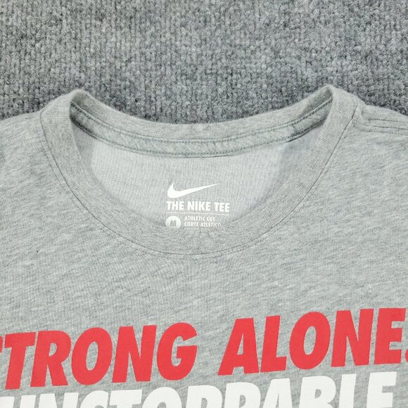 Nike Dri-Fit Shirt Men's Medium Gray USA Soccer Team Graphic Tee Short Sleeve - Picture 3 of 13